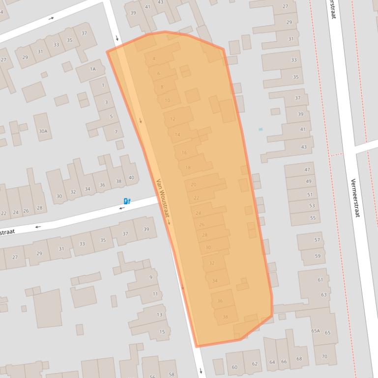 Kaart van postcodegebied 3817PG.