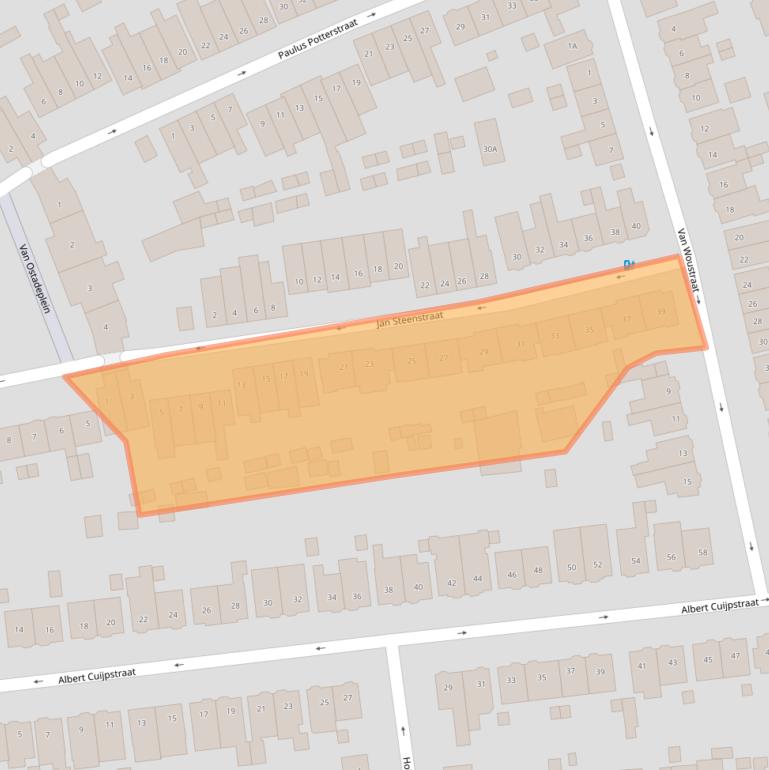 Kaart van postcodegebied 3817PH.