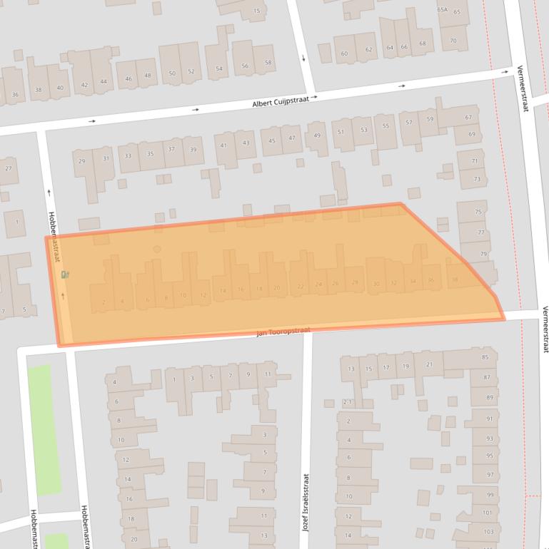Kaart van postcodegebied 3817PZ.