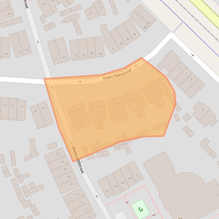 Kaart van postcodegebied 3817RJ.