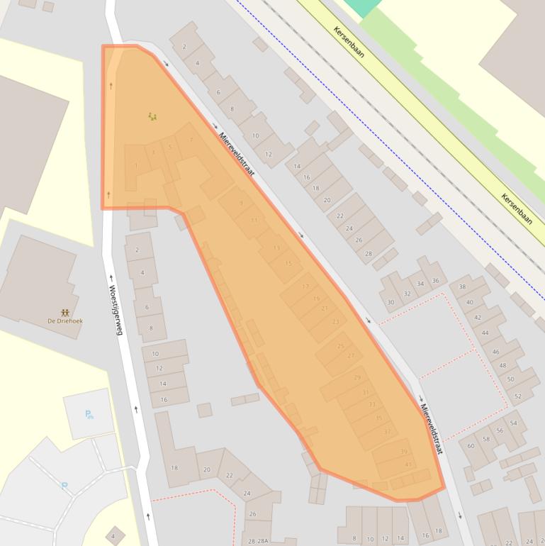 Kaart van postcodegebied 3817RL.