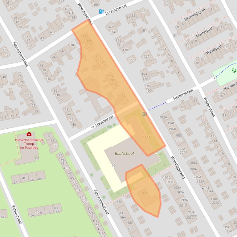 Kaart van postcodegebied 3817SH.