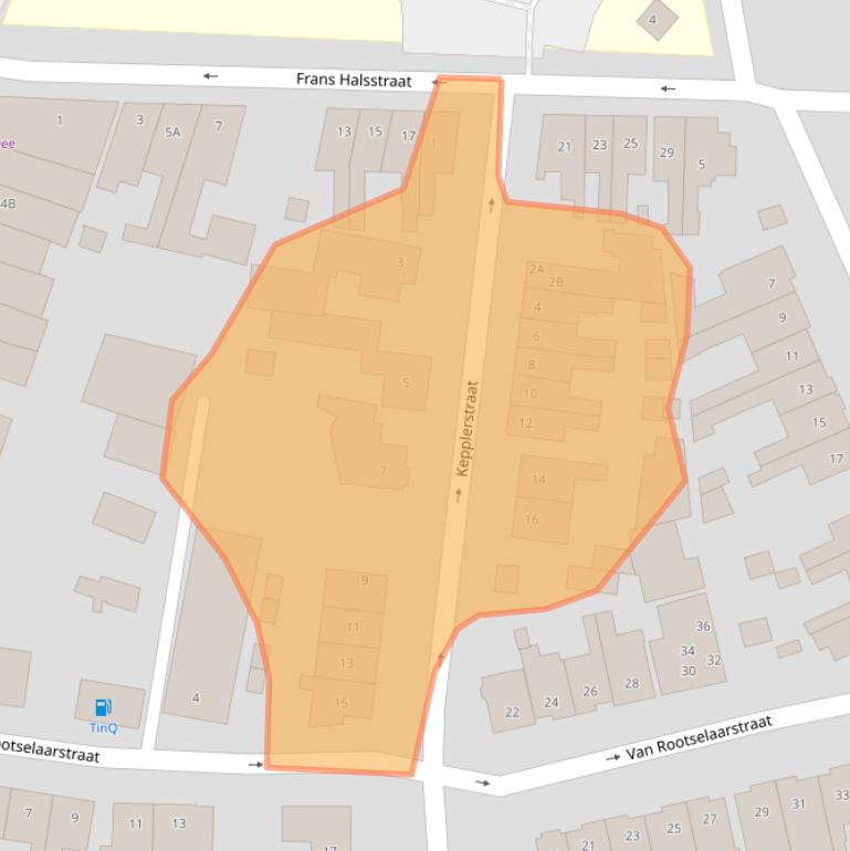 Kaart van postcodegebied 3817TA.