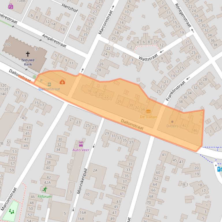 Kaart van postcodegebied 3817VB.