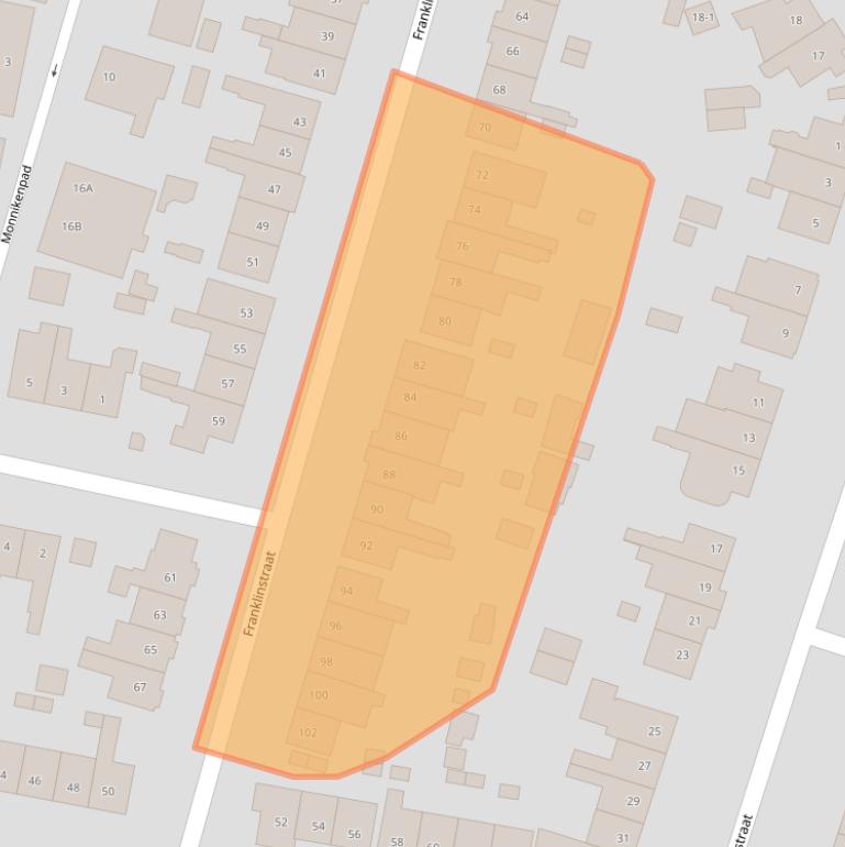 Kaart van postcodegebied 3817VH.