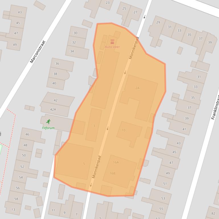 Kaart van postcodegebied 3817VK.