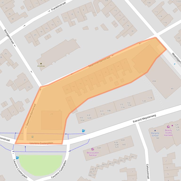 Kaart van postcodegebied 3817VR.