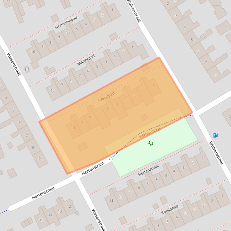 Kaart van postcodegebied 3817WK.