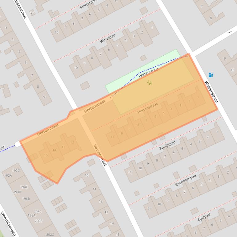 Kaart van postcodegebied 3817WL.