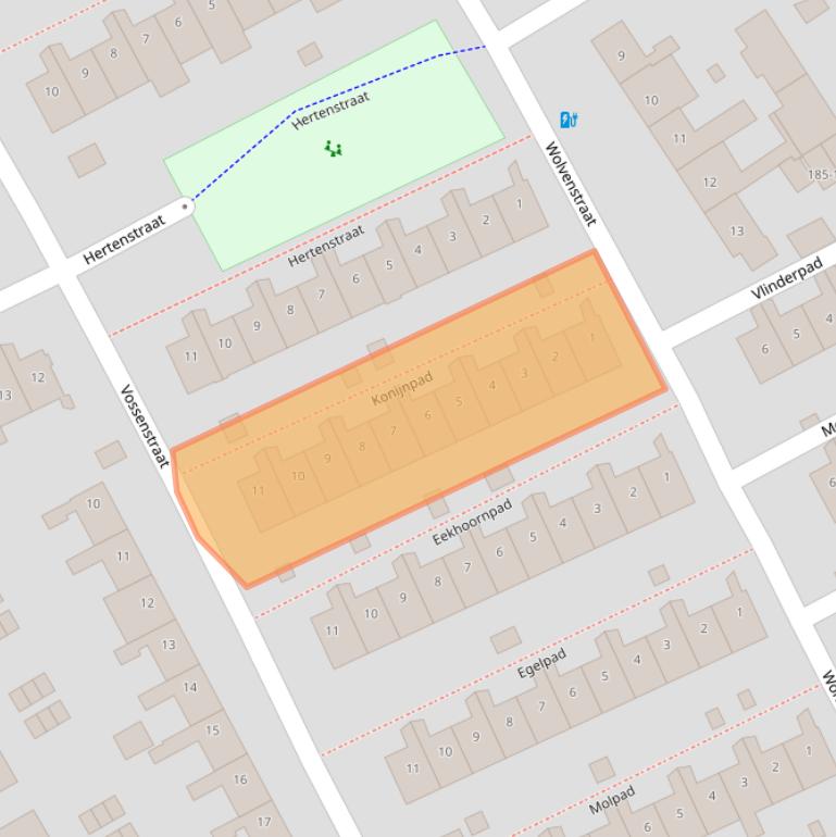 Kaart van postcodegebied 3817WN.