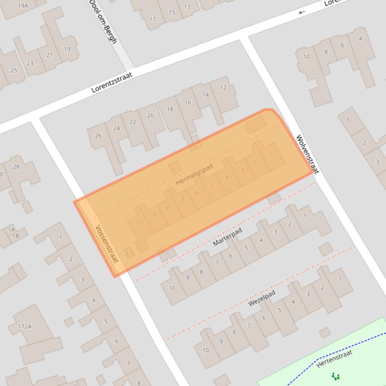 Kaart van postcodegebied 3817XA.