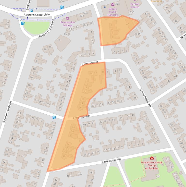 Kaart van postcodegebied 3817XG.