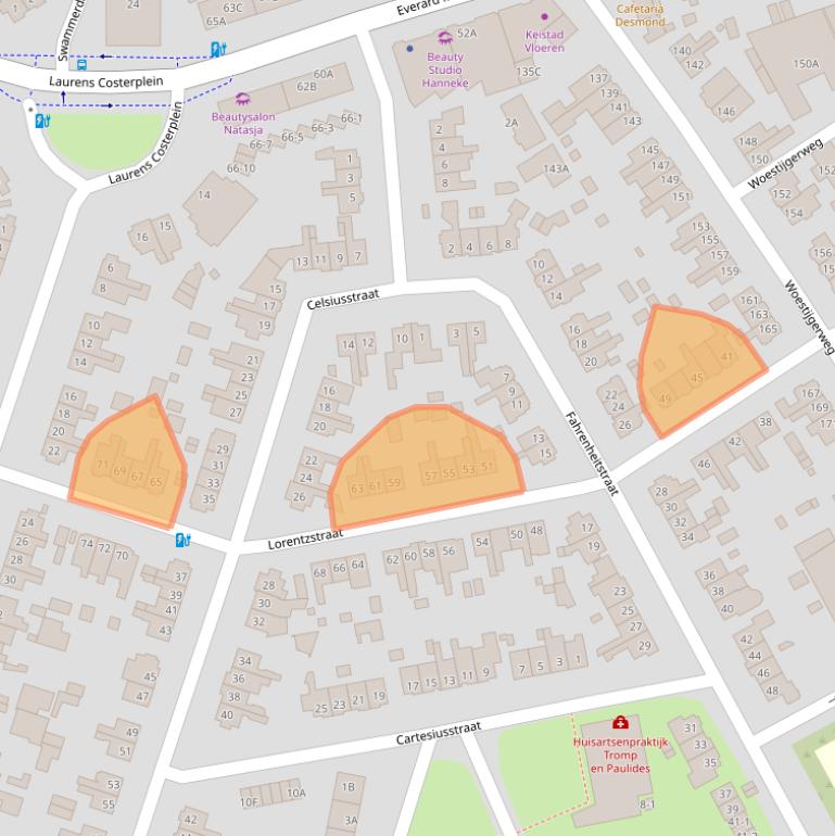 Kaart van postcodegebied 3817XK.
