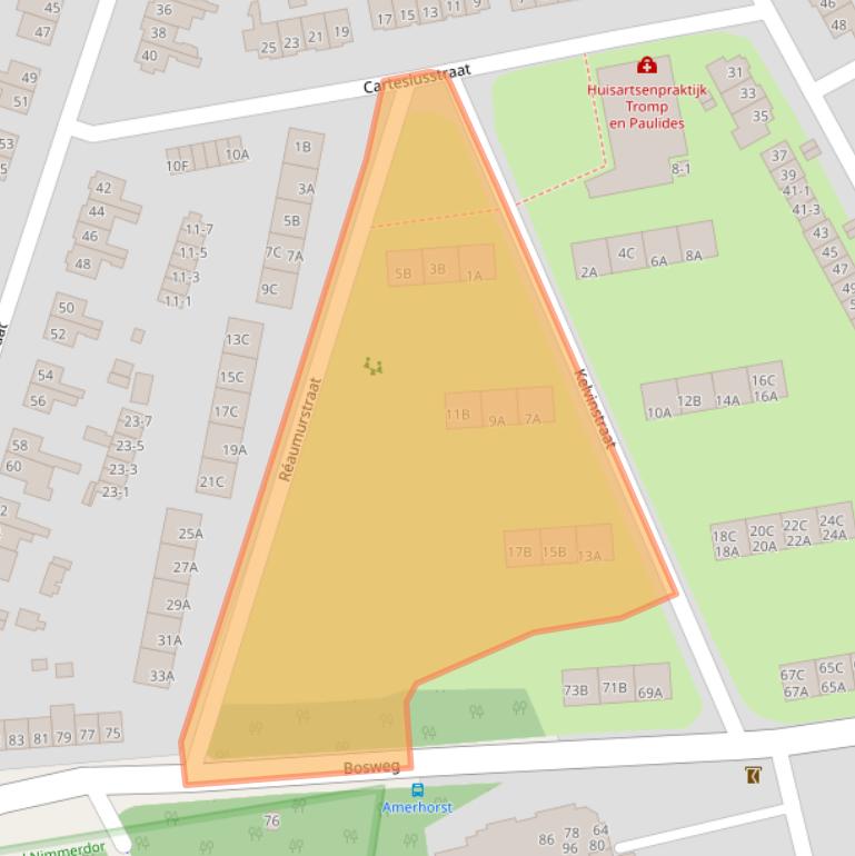 Kaart van postcodegebied 3817ZM.