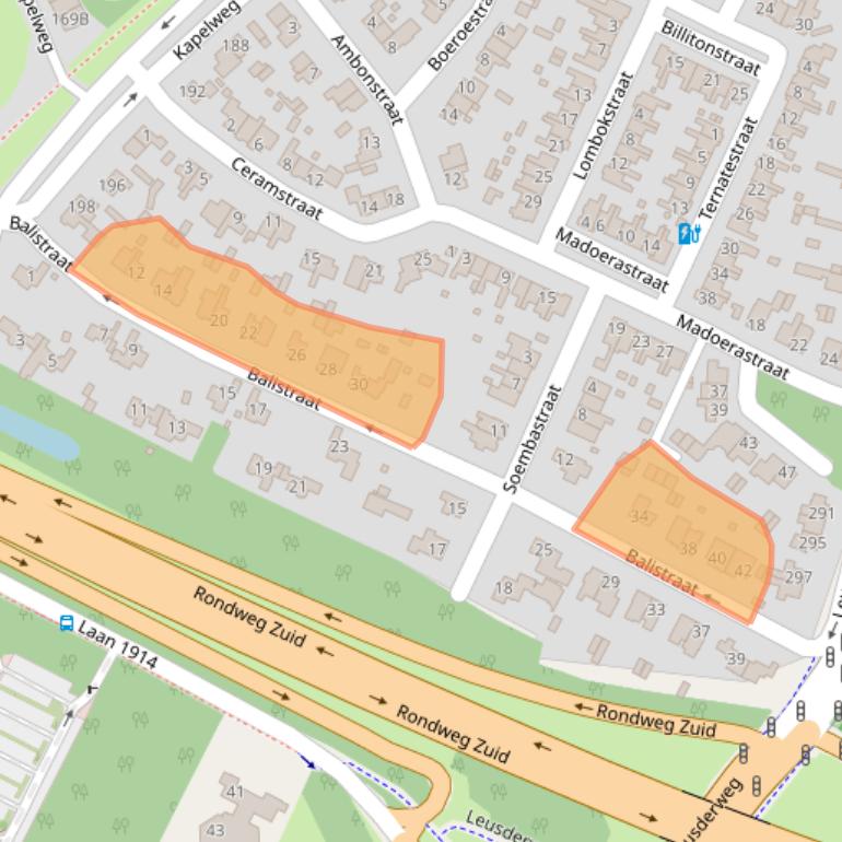 Kaart van postcodegebied 3818AK.