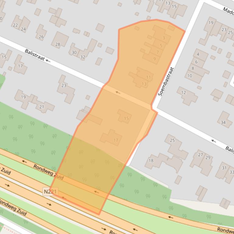 Kaart van postcodegebied 3818AL.