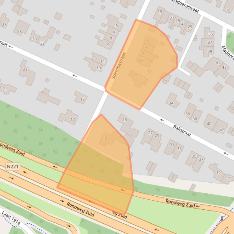 Kaart van postcodegebied 3818AM.