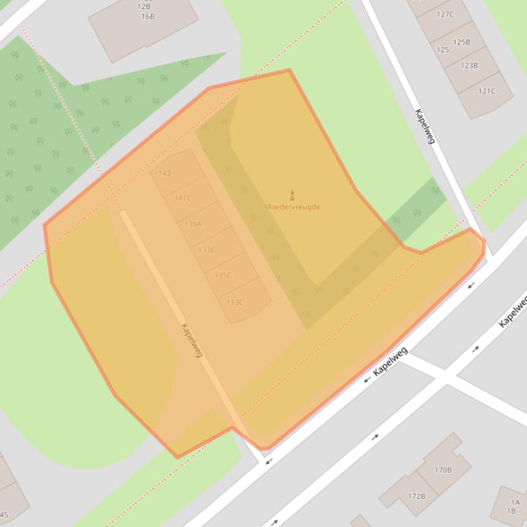 Kaart van postcodegebied 3818BJ.