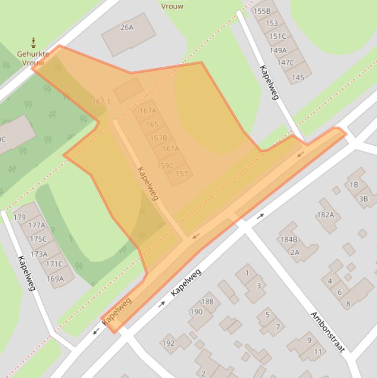 Kaart van postcodegebied 3818BL.