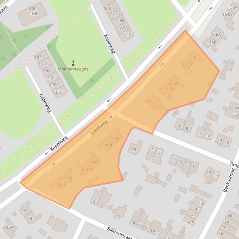 Kaart van postcodegebied 3818BW.