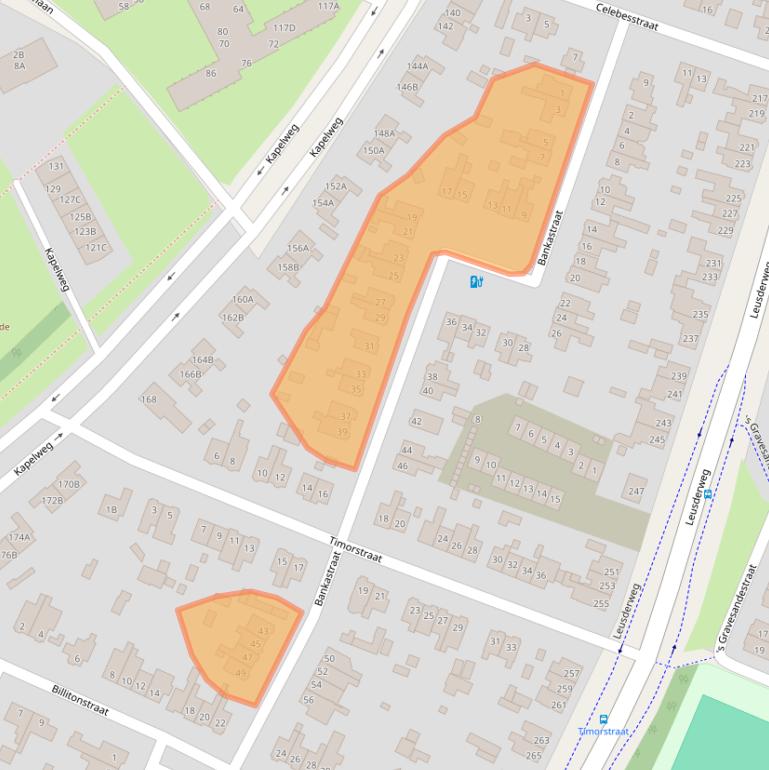 Kaart van postcodegebied 3818CG.