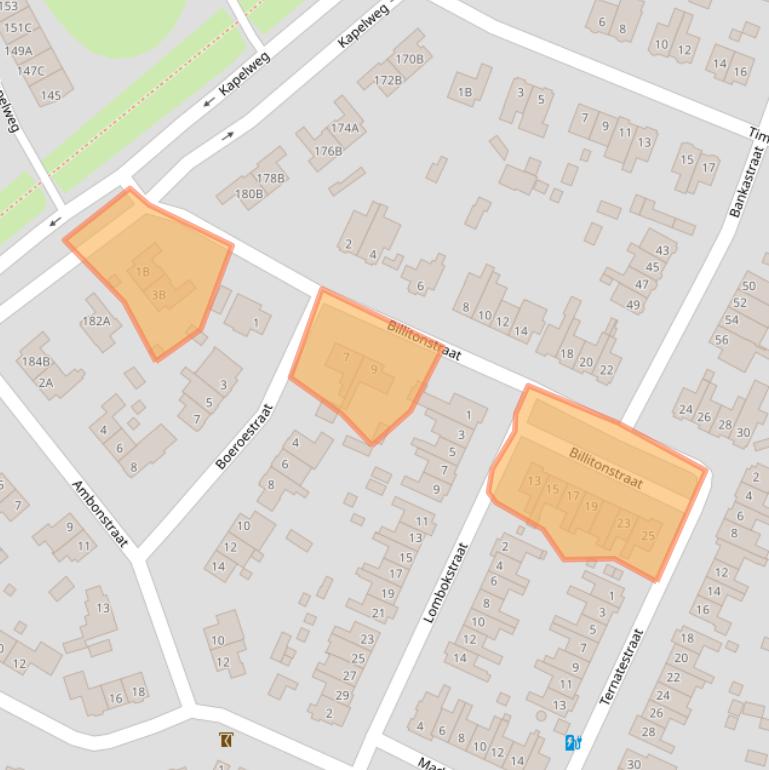 Kaart van postcodegebied 3818CM.