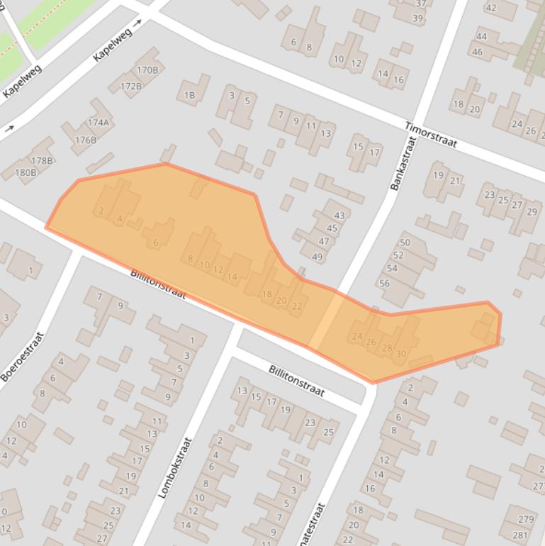 Kaart van postcodegebied 3818CN.