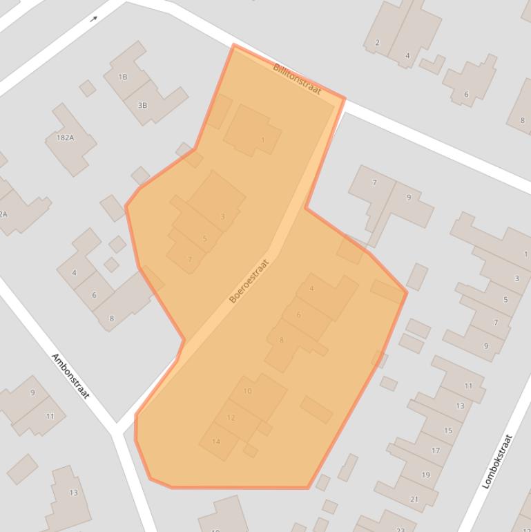 Kaart van postcodegebied 3818CZ.