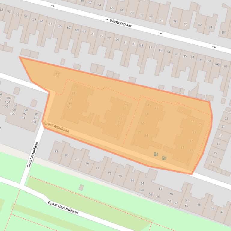 Kaart van postcodegebied 3818DB.