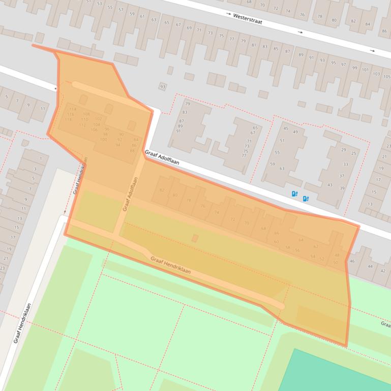 Kaart van postcodegebied 3818DD.