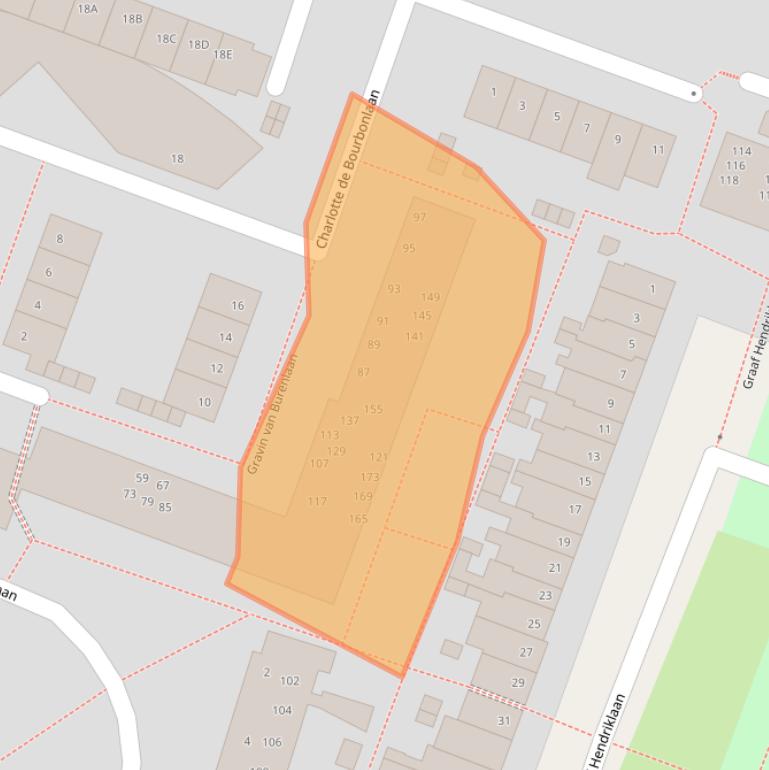 Kaart van postcodegebied 3818DG.