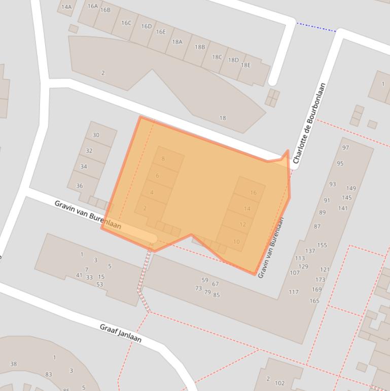 Kaart van postcodegebied 3818DH.