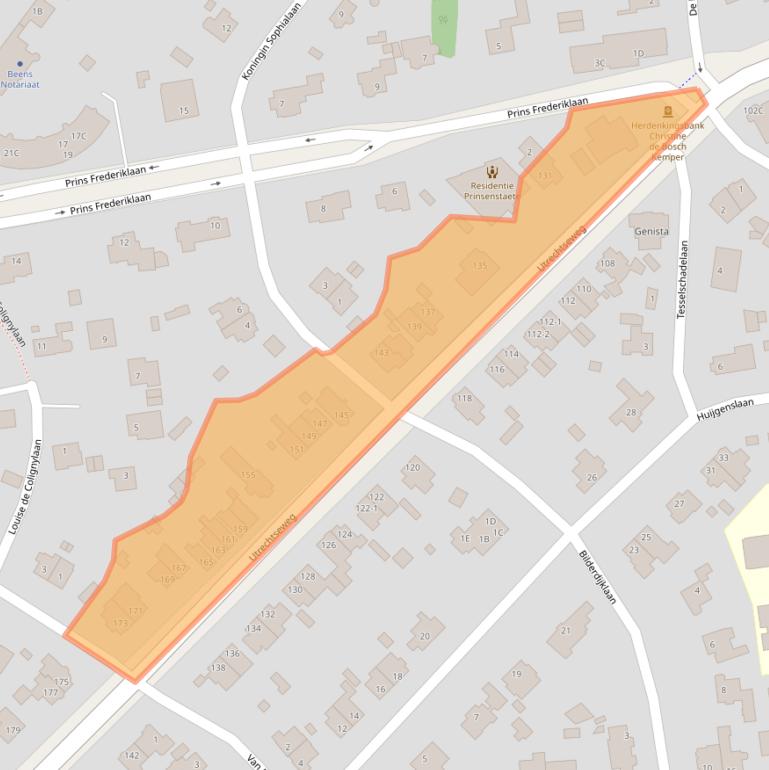 Kaart van postcodegebied 3818ED.