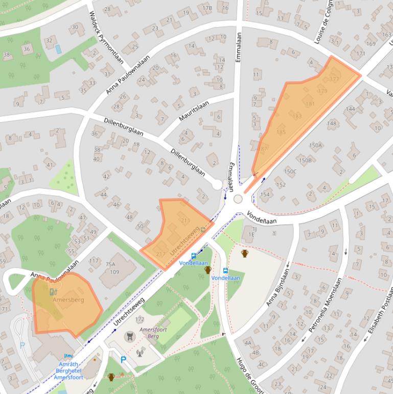 Kaart van postcodegebied 3818EE.