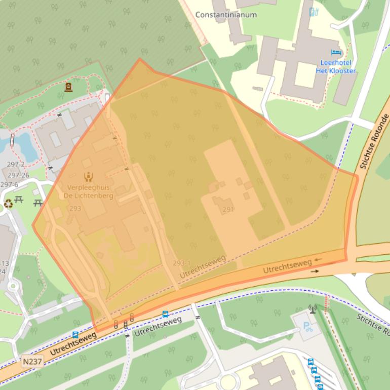 Kaart van postcodegebied 3818EH.