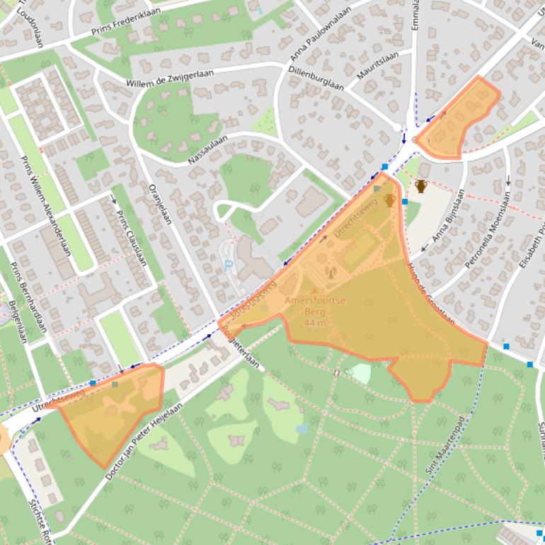 Kaart van postcodegebied 3818ES.