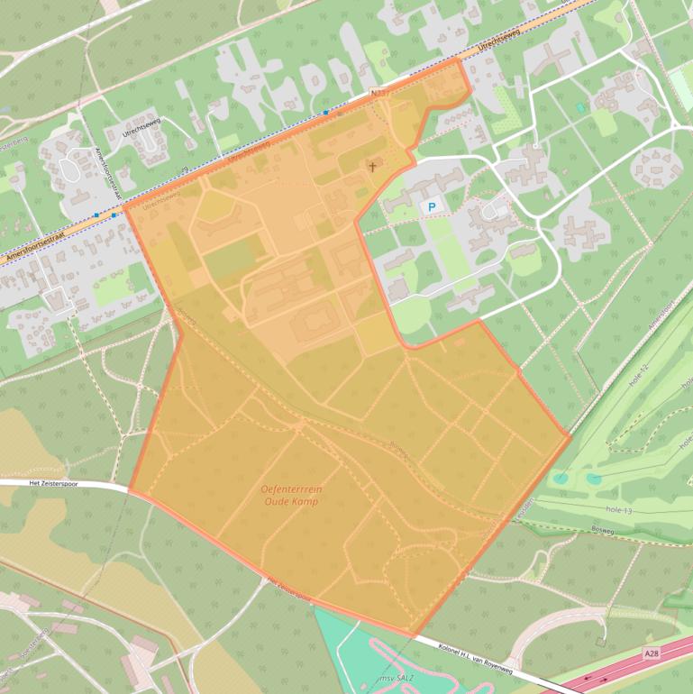 Kaart van postcodegebied 3818EV.