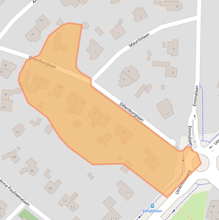 Kaart van postcodegebied 3818GH.