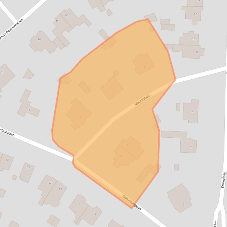 Kaart van postcodegebied 3818GJ.