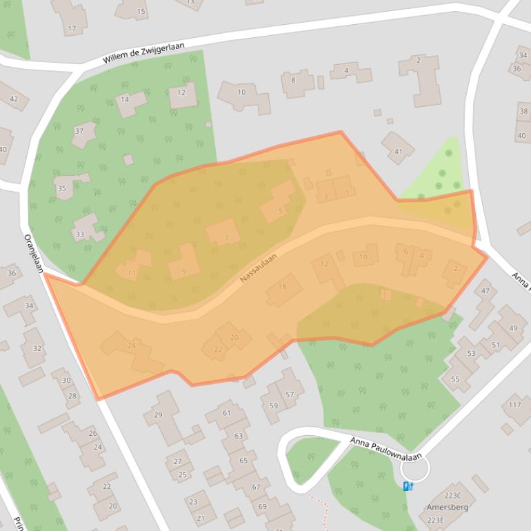 Kaart van postcodegebied 3818GM.