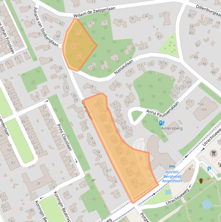 Kaart van postcodegebied 3818GP.