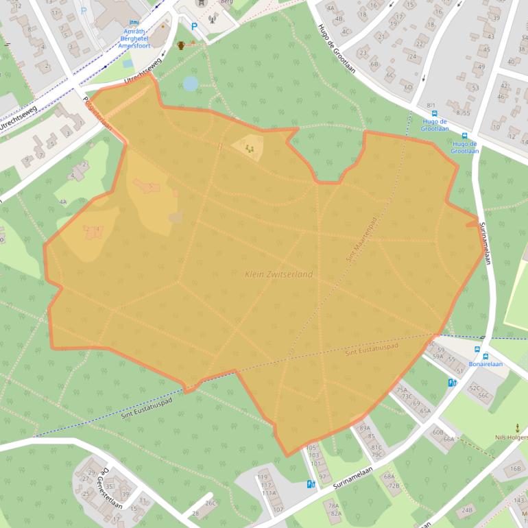 Kaart van postcodegebied 3818GS.