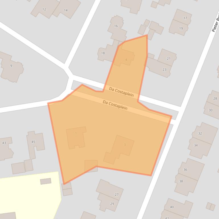 Kaart van postcodegebied 3818HE.