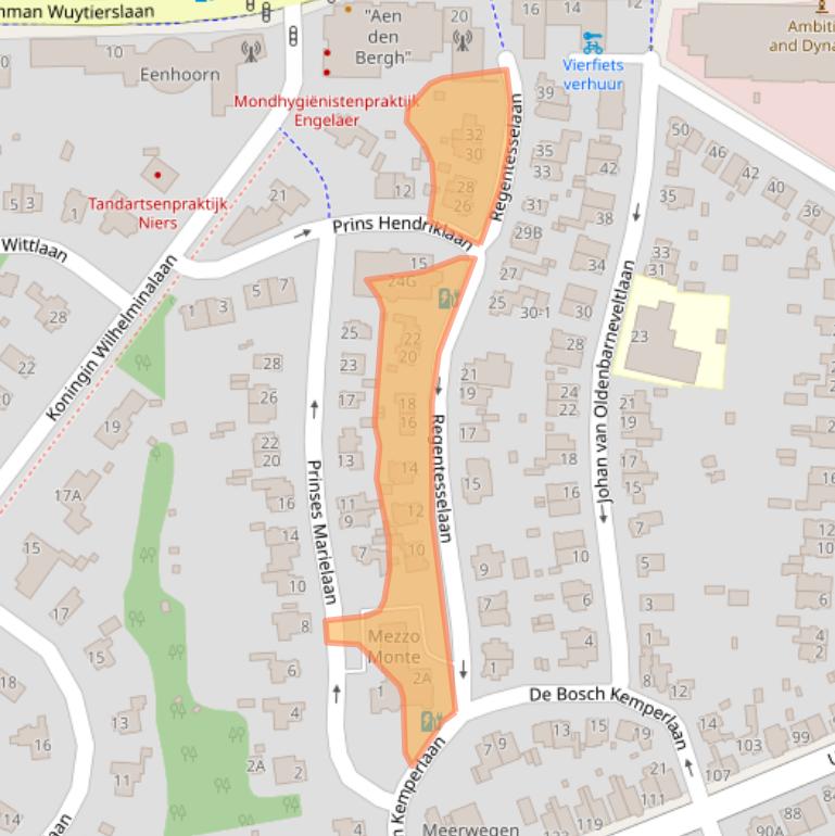 Kaart van postcodegebied 3818HJ.