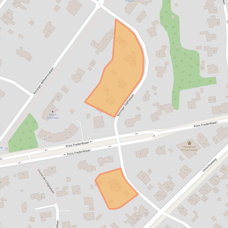 Kaart van postcodegebied 3818HS.