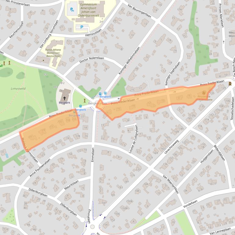 Kaart van postcodegebied 3818KC.