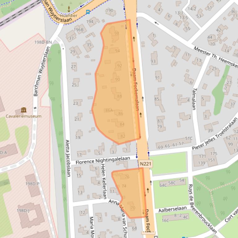 Kaart van postcodegebied 3818KH.