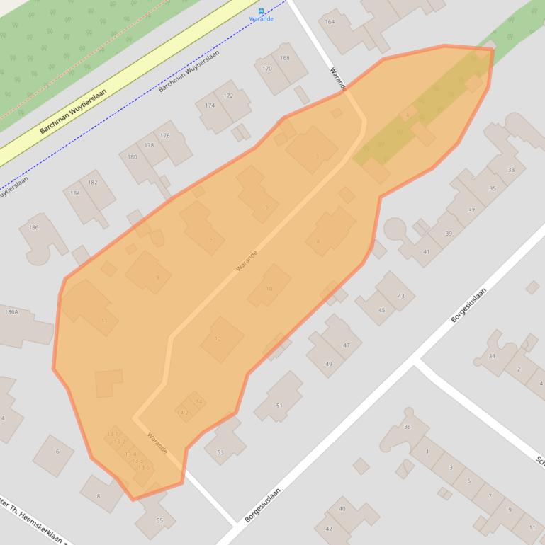 Kaart van postcodegebied 3818KM.