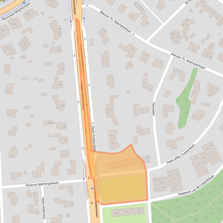 Kaart van postcodegebied 3818KS.