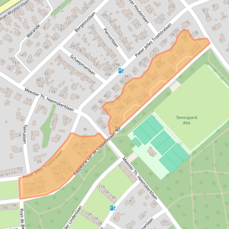 Kaart van postcodegebied 3818KV.